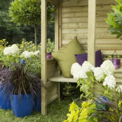 Forest Venetian Corner Arbour, (H)2500mm (W)2330mm (D)1610mm - Assembly Required -Outdoor Garden Shop forest venetian corner arbour h 2500mm w 2330mm d 1610mm assembly required5013053139745 08i