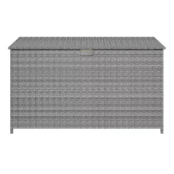 GoodHome Hamilton Steeple Grey Rattan Effect Storage Box (W) 125cm X (D) 55cm 18 GoodHome Hamilton Steeple Grey Rattan Effect Storage Box (W) 125cm X (D) 55cm -Outdoor Garden Shop goodhome hamilton steeple grey rattan effect storage box w 125cm x d 55cm5059340677392 02c