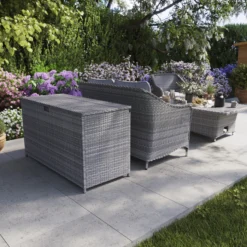GoodHome Hamilton Steeple Grey Rattan Effect Storage Box (W) 125cm X (D) 55cm 26 GoodHome Hamilton Steeple Grey Rattan Effect Storage Box (W) 125cm X (D) 55cm -Outdoor Garden Shop goodhome hamilton steeple grey rattan effect storage box w 125cm x d 55cm5059340677392 02i