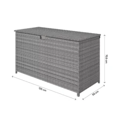 GoodHome Hamilton Steeple Grey Rattan Effect Storage Box (W) 125cm X (D) 55cm 28 GoodHome Hamilton Steeple Grey Rattan Effect Storage Box (W) 125cm X (D) 55cm -Outdoor Garden Shop goodhome hamilton steeple grey rattan effect storage box w 125cm x d 55cm5059340677392 02t