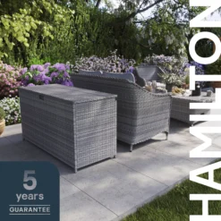 GoodHome Hamilton Steeple Grey Rattan Effect Storage Box (W) 125cm X (D) 55cm 31 GoodHome Hamilton Steeple Grey Rattan Effect Storage Box (W) 125cm X (D) 55cm -Outdoor Garden Shop goodhome hamilton steeple grey rattan effect storage box w 125cm x d 55cm5059340677392 42i EN