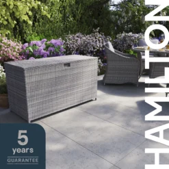 GoodHome Hamilton Steeple Grey Rattan Effect Storage Box (W) 125cm X (D) 55cm 30 GoodHome Hamilton Steeple Grey Rattan Effect Storage Box (W) 125cm X (D) 55cm -Outdoor Garden Shop goodhome hamilton steeple grey rattan effect storage box w 125cm x d 55cm5059340677392 43i EN