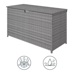 GoodHome Hamilton Steeple Grey Rattan Effect Storage Box (W) 125cm X (D) 55cm 27 GoodHome Hamilton Steeple Grey Rattan Effect Storage Box (W) 125cm X (D) 55cm -Outdoor Garden Shop goodhome hamilton steeple grey rattan effect storage box w 125cm x d 55cm5059340677392 71c