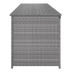 GoodHome Hamilton Steeple Grey Rattan Effect Storage Box (W) 180cm X (D) 65cm -Outdoor Garden Shop goodhome hamilton steeple grey rattan effect storage box w 180cm x d 65cm5059340677415 05c