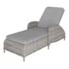 GoodHome Hamilton Steeple Grey Rattan Effect Sun Lounger 2 GoodHome Hamilton Steeple Grey Rattan Effect Sun Lounger -Outdoor Garden Shop goodhome hamilton steeple grey rattan effect sun lounger5059340676159 01c