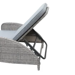 GoodHome Hamilton Steeple Grey Rattan Effect Sun Lounger -Outdoor Garden Shop goodhome hamilton steeple grey rattan effect sun lounger5059340676159 37c