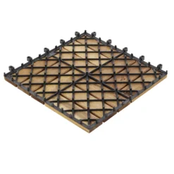 GoodHome Lempa Brown Acacia Clippable Deck Tile (L)0.3m (W)300mm (T)24mm, Pack Of 4 -Outdoor Garden Shop goodhome lempa brown acacia clippable deck tile l 0 3m w 300mm t 24mm pack of 45059340066035 04c