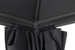 GoodHome Shamal Steel Grey Rectangular Gazebo, (W)2.96m (D)3.96m - Assembly Required -Outdoor Garden Shop goodhome shamal steel grey rectangular gazebo w 2 96m d 3 96m assembly required5059340125466 37c