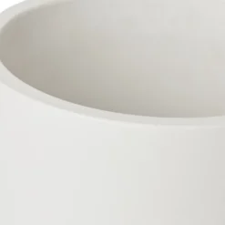 GoodHome White Terracotta Circular Plant Pot (Dia)20.5cm -Outdoor Garden Shop goodhome white terracotta circular plant pot dia 20 5cm3663602441274 36c bq