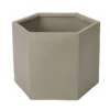 Grey Terracotta Geometric Plant Pot (Dia)33.3cm