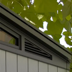 Keter Artisan 7x7 Ft Pent Tongue & Groove Grey Plastic Shed With Floor -Outdoor Garden Shop keter artisan 7x7 ft pent tongue groove grey plastic shed with floor7290106933989 16i bq