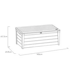 Keter Brushwood Wood Effect Garden Storage Box 454L -Outdoor Garden Shop keter brushwood wood effect garden storage box 454l7290106939745 01t
