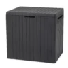 Keter City Box Graphite Wood Effect Flat Garden Storage 113L -Outdoor Garden Shop keter city box graphite wood effect flat garden storage 113l7290112631459 01c bq