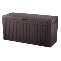 Keter Comfy Wood Effect Plastic Garden Storage Box 270L 11 Keter Comfy Wood Effect Plastic Garden Storage Box 270L -Outdoor Garden Shop keter comfy wood effect plastic garden storage box 270l7290106930179 02bq