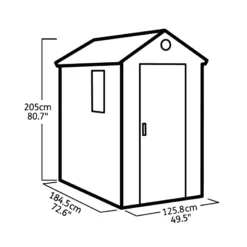Keter Darwin 6x4 Tongue & Groove Plastic Shed With Floor -Outdoor Garden Shop keter darwin 6x4 tongue groove plastic shed with floor7290112632159 01t bq