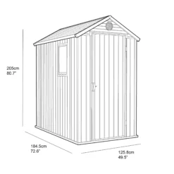 Keter Darwin 6x4 Tongue & Groove Plastic Shed With Floor -Outdoor Garden Shop keter darwin 6x4 tongue groove plastic shed with floor7290112632159 10t bq
