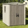 Keter Factor 6x6 Apex Beige Plastic Shed With Floor -Outdoor Garden Shop keter factor 6x6 apex beige plastic shed with floor7290103664930 03bq