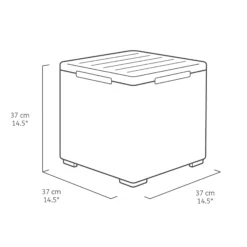 Keter Graphite 38.1L Small Plastic Storage Box & Lid -Outdoor Garden Shop keter graphite 38 1l small plastic storage box lid8711245155517 01t