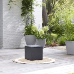 Keter Graphite 38.1L Small Plastic Storage Box & Lid -Outdoor Garden Shop keter graphite 38 1l small plastic storage box lid8711245155517 02i