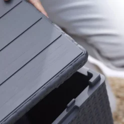 Keter Graphite 38.1L Small Plastic Storage Box & Lid -Outdoor Garden Shop keter graphite 38 1l small plastic storage box lid8711245155517 37c