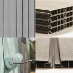 Keter Oakland 7515 Tongue & Groove Grey Plastic 2 Door 6 Windows Shed (Base Included) -Outdoor Garden Shop keter oakland 7515 tongue groove grey plastic 2 door 6 windows shed base included 7290112635020 46c BQ