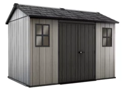 Keter Oakland Apex Tongue & Groove Grey Plastic Shed With Floor