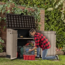 Keter Store It Out Midi Wood Effect Garden Storage Box -Outdoor Garden Shop keter store it out midi wood effect garden storage box7290112634276 09i bq