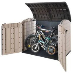 Keter Store It Out Ultra Wood Effect Plastic Barrel Bike Store -Outdoor Garden Shop keter store it out ultra wood effect plastic barrel bike store7290106922471 01i
