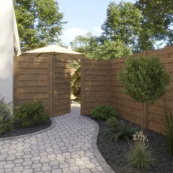 Klikstrom Tiama Pine Horizontal Slats Gate, (H)1.8m (W)0.9m 9 Klikstrom Tiama Pine Horizontal Slats Gate, (H)1.8m (W)0.9m -Outdoor Garden Shop klikstrom tiama pine horizontal slats gate h 1 8m w 0 9m5059340668338 01i