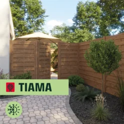 Klikstrom Tiama Pine Horizontal Slats Gate, (H)1.8m (W)0.9m 10 Klikstrom Tiama Pine Horizontal Slats Gate, (H)1.8m (W)0.9m -Outdoor Garden Shop klikstrom tiama pine horizontal slats gate h 1 8m w 0 9m5059340668338 41i