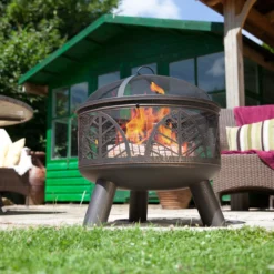 La Hacienda Alexis Steel Firepit -Outdoor Garden Shop la hacienda alexis steel firepit5055025581688 01i bq