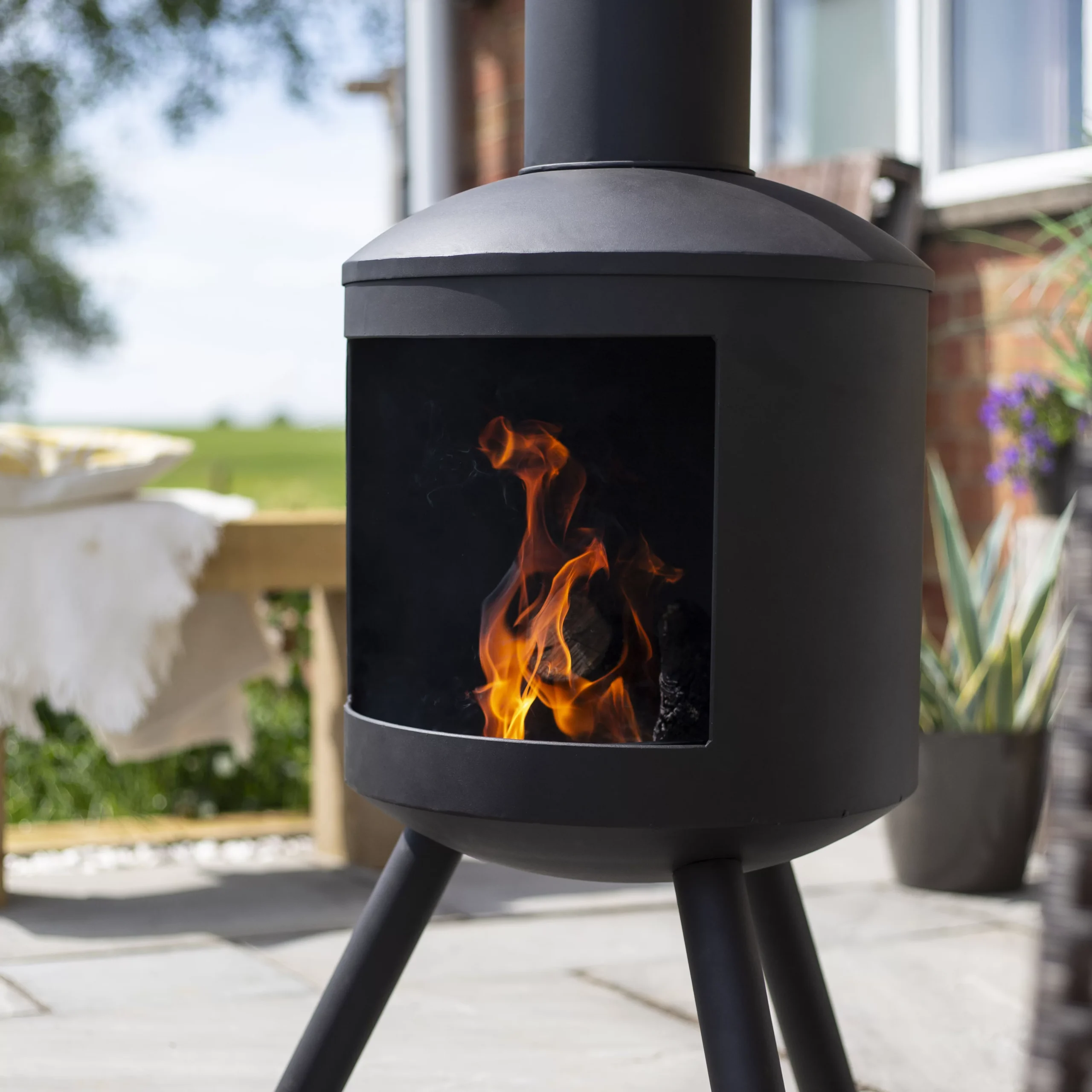 La Hacienda Barola Steel Chiminea 5 La Hacienda Barola Steel Chiminea - Image 3