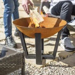 La Hacienda Icarus Cast Iron & Steel Firepit -Outdoor Garden Shop la hacienda icarus cast iron steel firepit5055025585297 03i BQ