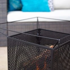 La Hacienda Quadrada Steel Firepit -Outdoor Garden Shop la hacienda quadrada steel firepit5055025586355 02i bq