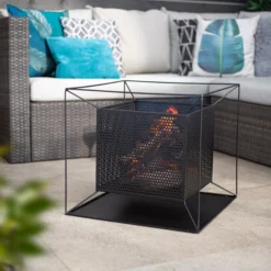 La Hacienda Quadrada Steel Firepit -Outdoor Garden Shop la hacienda quadrada steel firepit5055025586355 06i bq