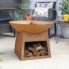 La Hacienda Steel Firepit -Outdoor Garden Shop la hacienda steel firepit5055025586096 02i bq