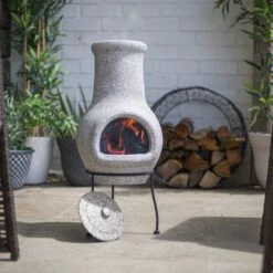 La Hacienda Wela Clay Chiminea -Outdoor Garden Shop la hacienda wela clay chiminea5055025672096 01i bq