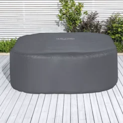 Lay-Z-Spa Grey Square Hot Tub Cover -Outdoor Garden Shop lay z spa grey square hot tub cover6941607321287 01i