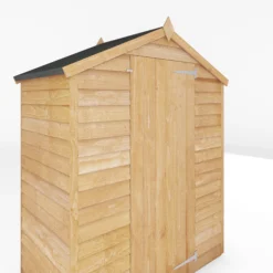 Mercia 5x3 Ft Apex Overlap Wooden Shed With Floor -Outdoor Garden Shop mercia 5x3 ft apex overlap wooden shed with floor5029442090269 04c