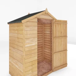Mercia 5x3 Ft Apex Overlap Wooden Shed With Floor -Outdoor Garden Shop mercia 5x3 ft apex overlap wooden shed with floor5029442090269 05c