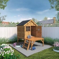 Mercia 5x6 Snug Apex Shiplap Tower Playhouse -Outdoor Garden Shop mercia 5x6 snug apex shiplap tower playhouse5029442081236 01i BQ
