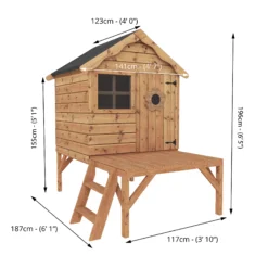 Mercia 5x6 Snug Apex Shiplap Tower Playhouse -Outdoor Garden Shop mercia 5x6 snug apex shiplap tower playhouse5029442081236 01t bq