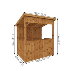 Mercia 6x4 Pent Tongue & Groove Garden Bar -Outdoor Garden Shop mercia 6x4 pent tongue groove garden bar5029442002538 01t BQ