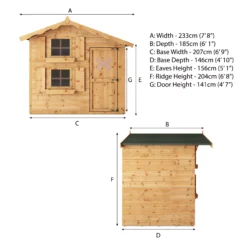 Mercia 7x5 Snowdrop Shiplap Wooden Playhouse -Outdoor Garden Shop mercia 7x5 snowdrop shiplap wooden playhouse5029442075808 05c