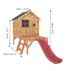 Mercia 8x10 Snug Apex Shiplap Tower Slide Playhouse -Outdoor Garden Shop mercia 8x10 snug apex shiplap tower slide playhouse5029442080819 01t bq