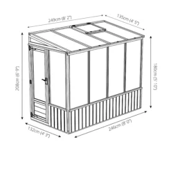 Mercia 8x4 Lean To Greenhouse With Adjustable Vent 18 Mercia 8x4 Lean To Greenhouse With Adjustable Vent -Outdoor Garden Shop mercia 8x4 lean to greenhouse with adjustable vent5029442076096 01t bq