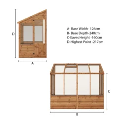 Mercia 8x4 Lean To Greenhouse With Flap Vent -Outdoor Garden Shop mercia 8x4 lean to greenhouse with flap vent5029442091167 02i bq