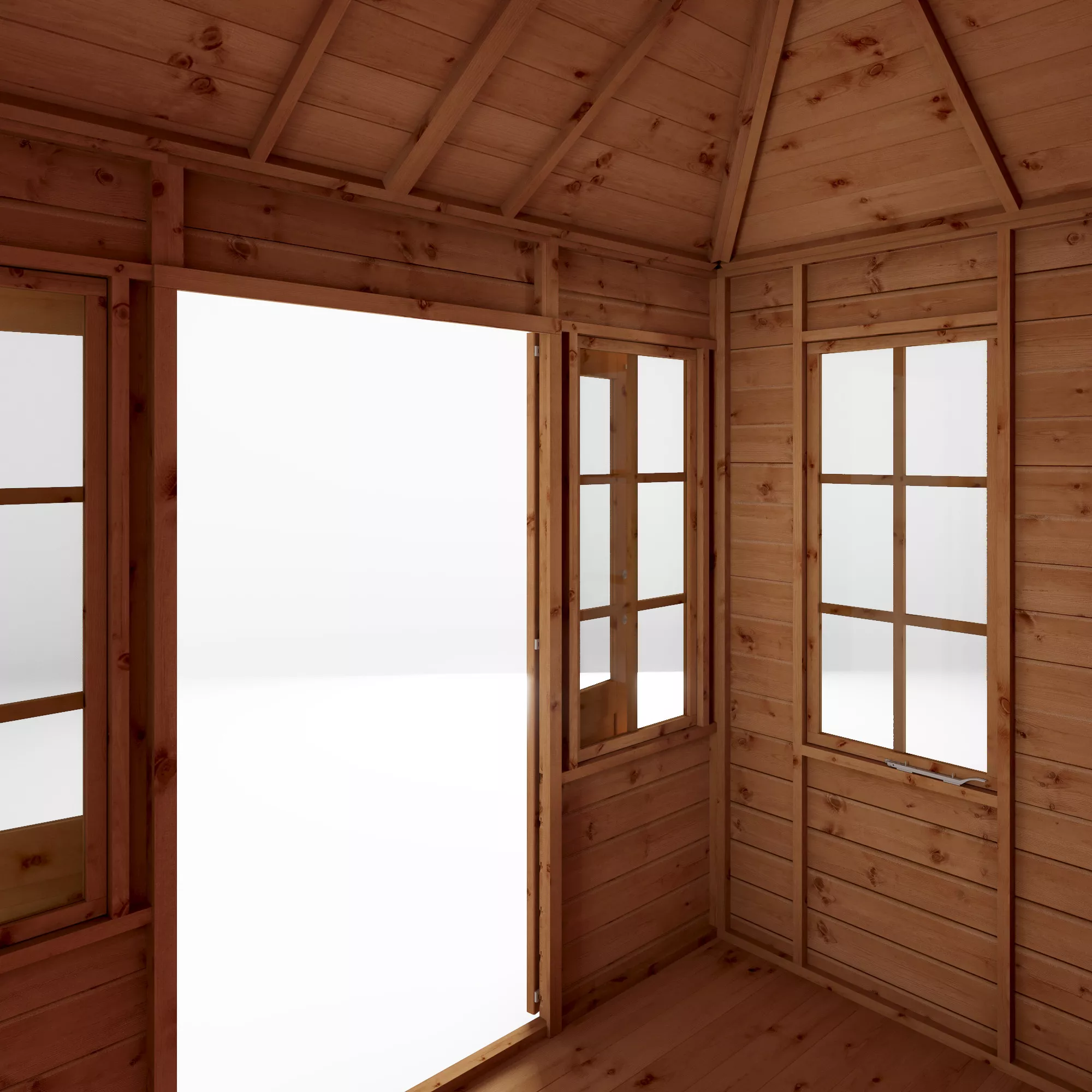 Mercia Clover 8x6 Ft Hip Shiplap Wooden Summer House With Double Door 8 Mercia Clover 8x6 Ft Hip Shiplap Wooden Summer House With Double Door - Image 6