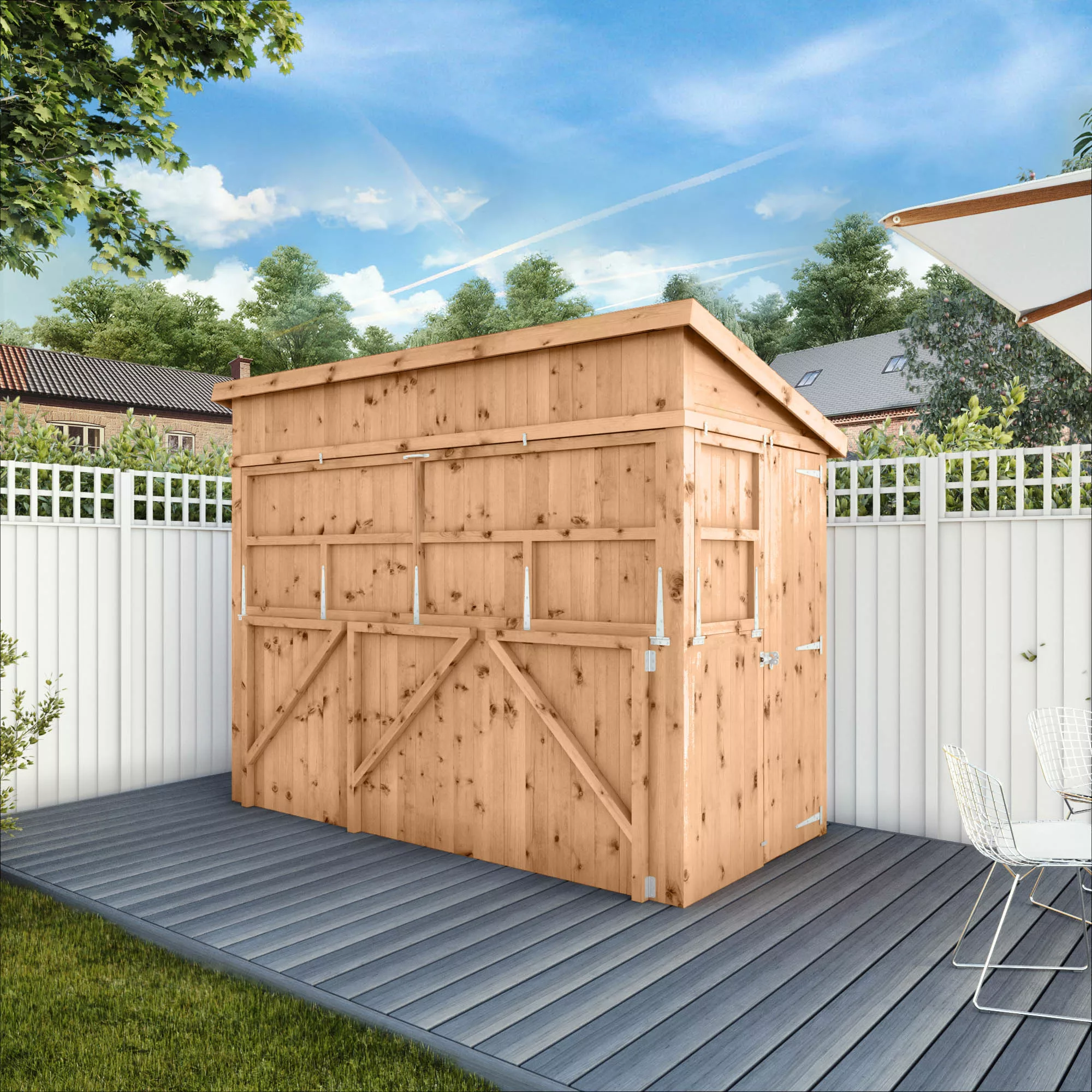 Mercia Garden Bar 9x4 Ft Pent Tongue & Groove Solid Wood Garden Bar With Single Door 7 Mercia Garden Bar 9x4 Ft Pent Tongue & Groove Solid Wood Garden Bar With Single Door - Image 5