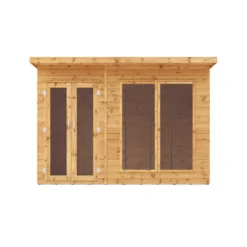 Mercia Maine 10x6 Ft Pent Shiplap Wooden Summer House With Double Door -Outdoor Garden Shop mercia maine 10x6 ft pent shiplap wooden summer house with double door5029442002552 02c